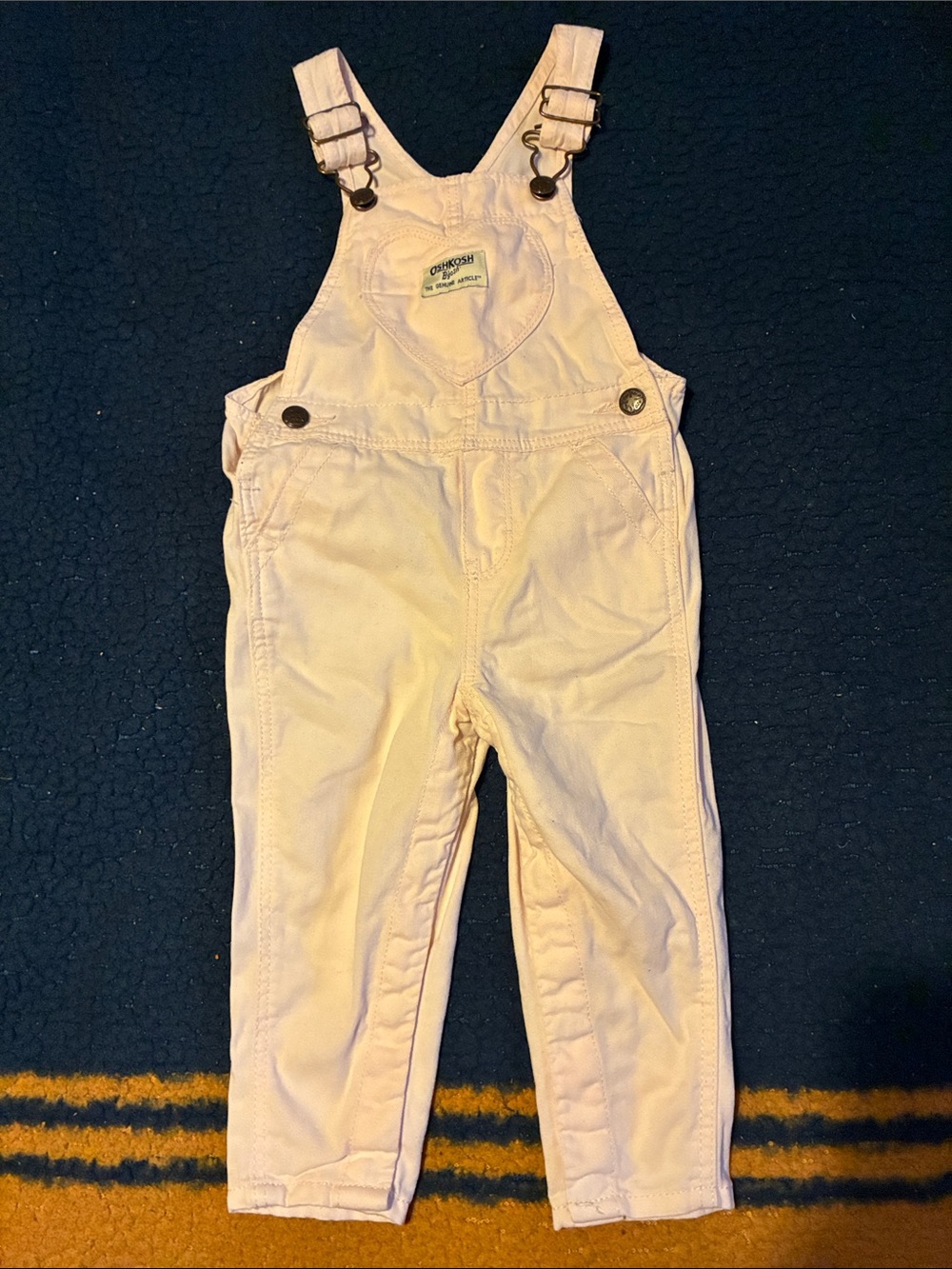 OshKosh B'gosh Light Pink Heart Pocket Overalls